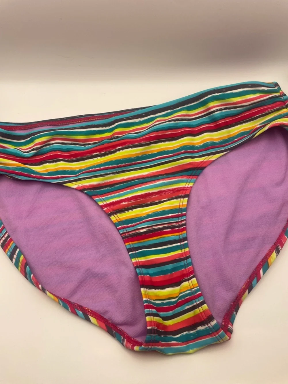 Athleta Multi-Color Striped Bikini Swimsuit Set - Vibrant Resort Wear